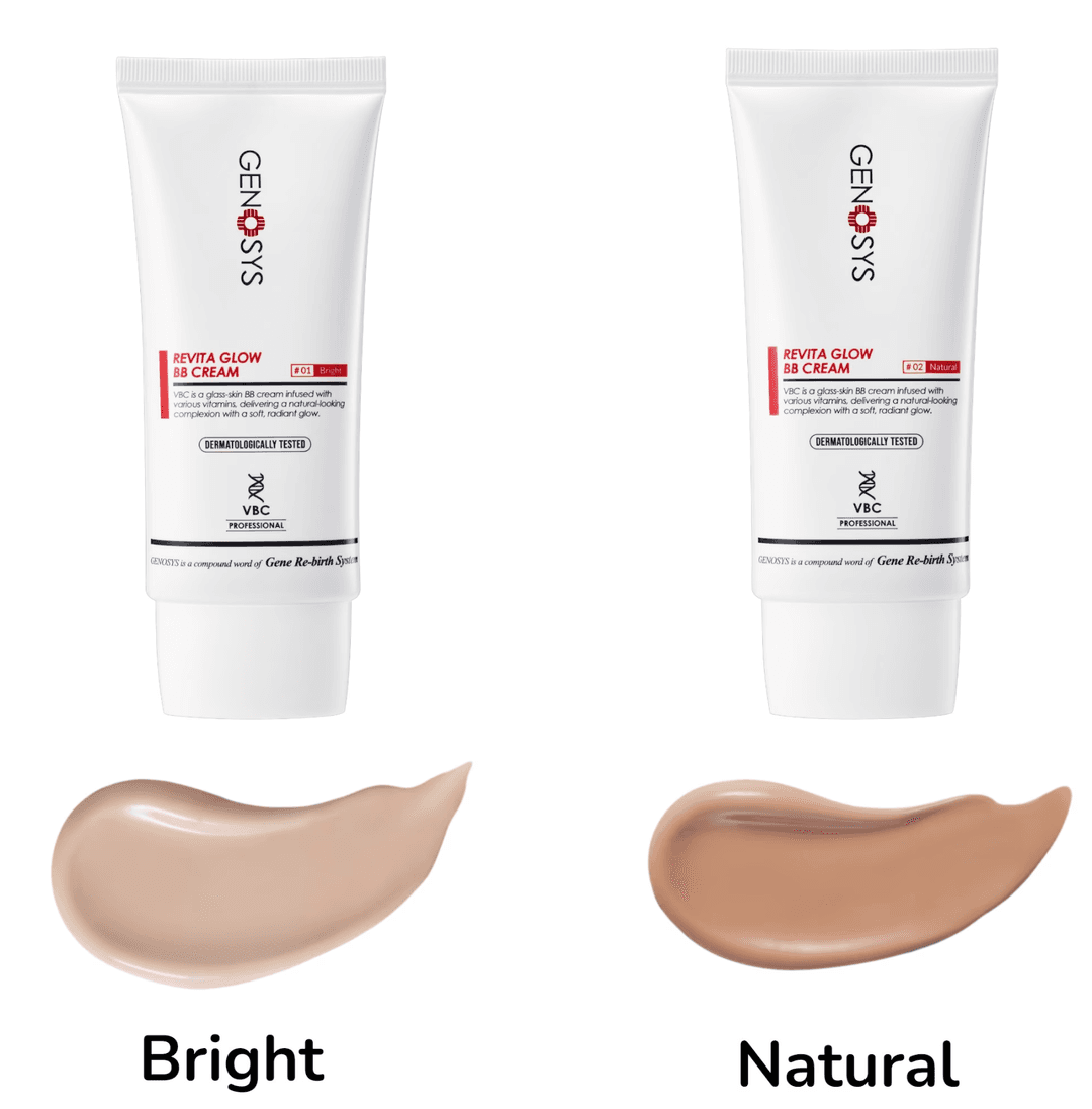 GENOSYS REVITA GLOW BB Cream — Bright and Natural Shades