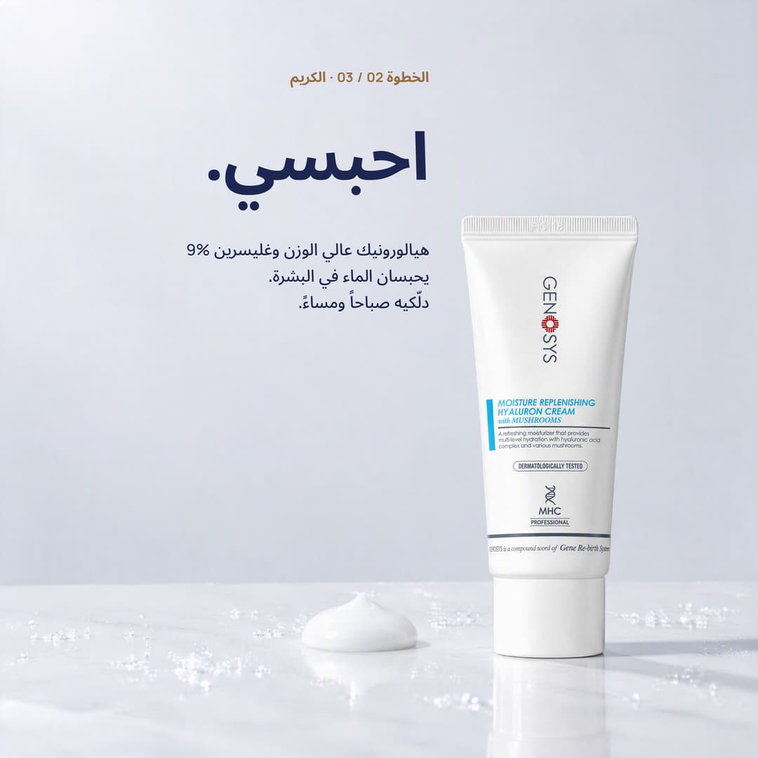 أنبوب كريم الهيالورون على خلفية بيضاء: الحبس
