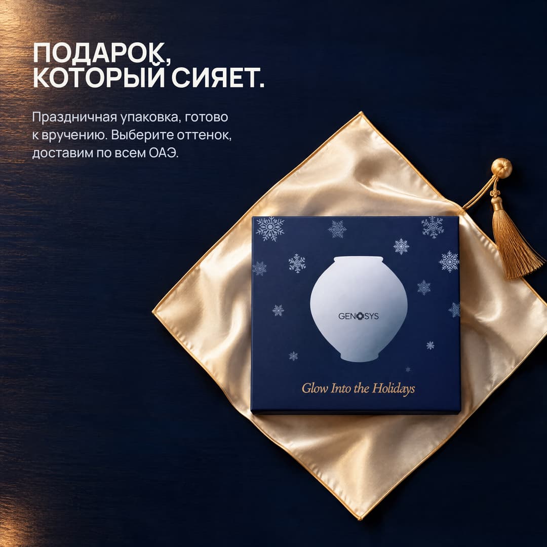 Праздничная коробка на золотом шёлке, готова к подарку