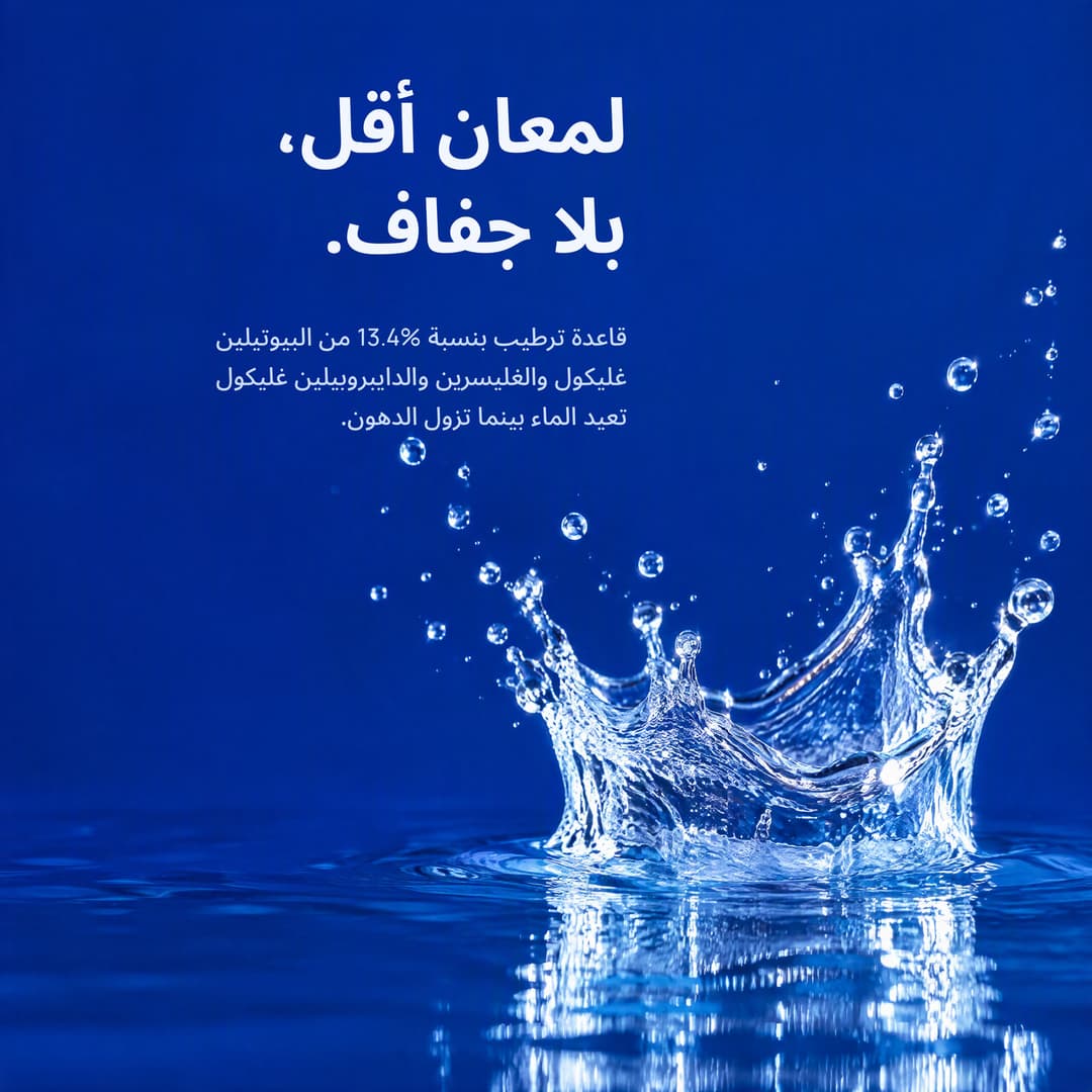 رذاذ ماء على شكل تاج فوق خلفية كوبالتية: مطفي لا جاف
