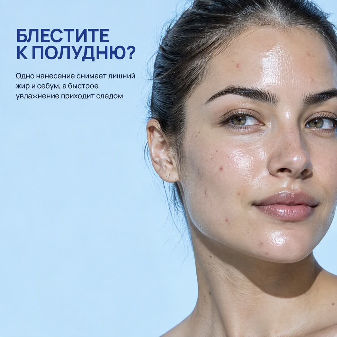 Кожа, склонная к несовершенствам, с дневным блеском: блестит к обеду?