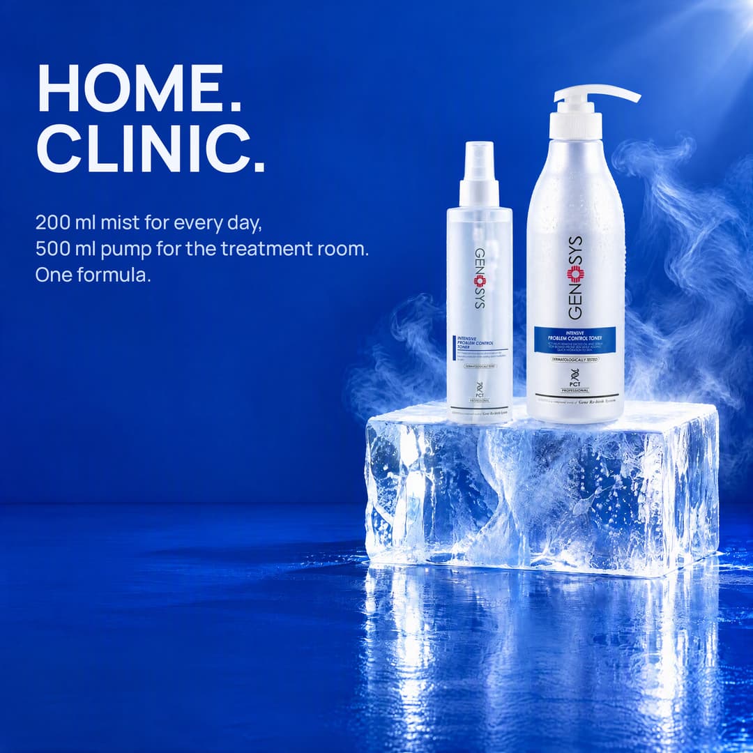 The 200 ml mist and the 500 ml pump on a block of ice