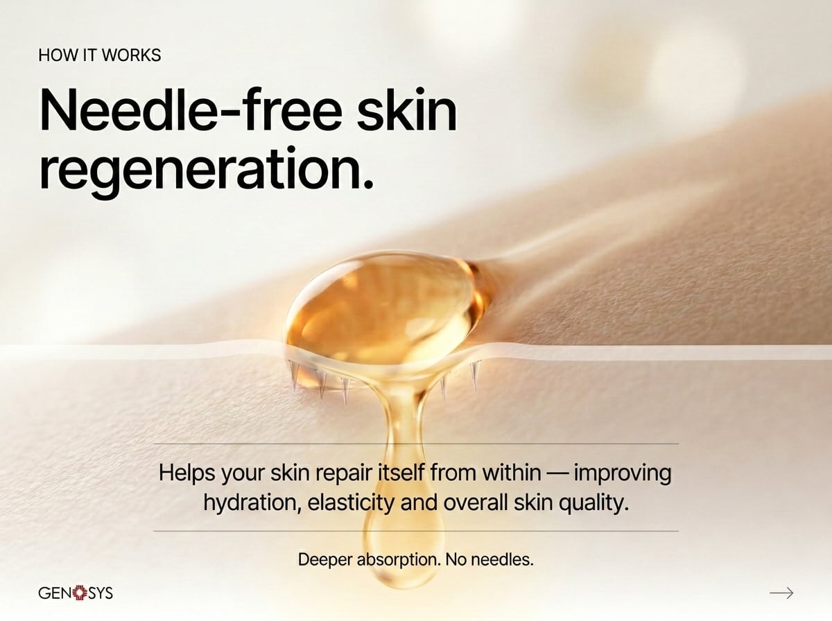 BIO-MESO PDRN spicule technology - micro-channels, phytosome-coated PDRN delivery and skin renewal