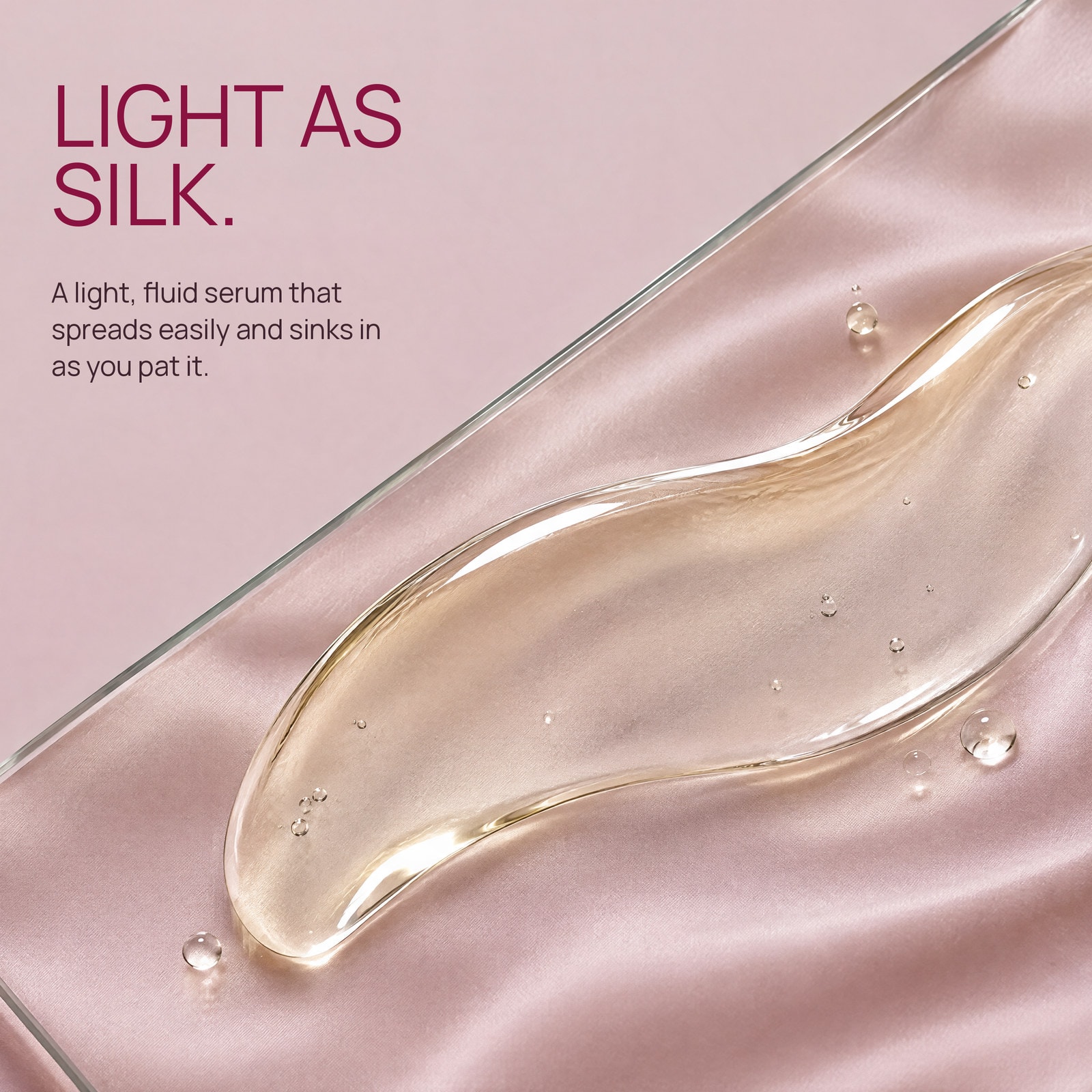 Light as silk: a swatch of POWER SOLUTION AWS, from the campaign