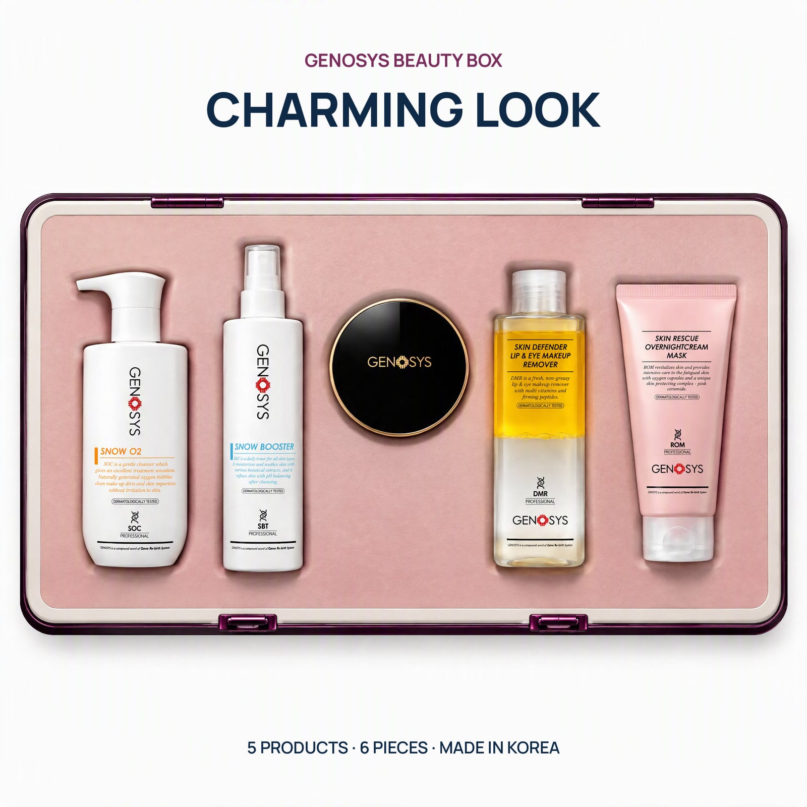CHARMING LOOK BEAUTY BOX - GENOSYS Korean Beauty Boxes professional skincare product UAE