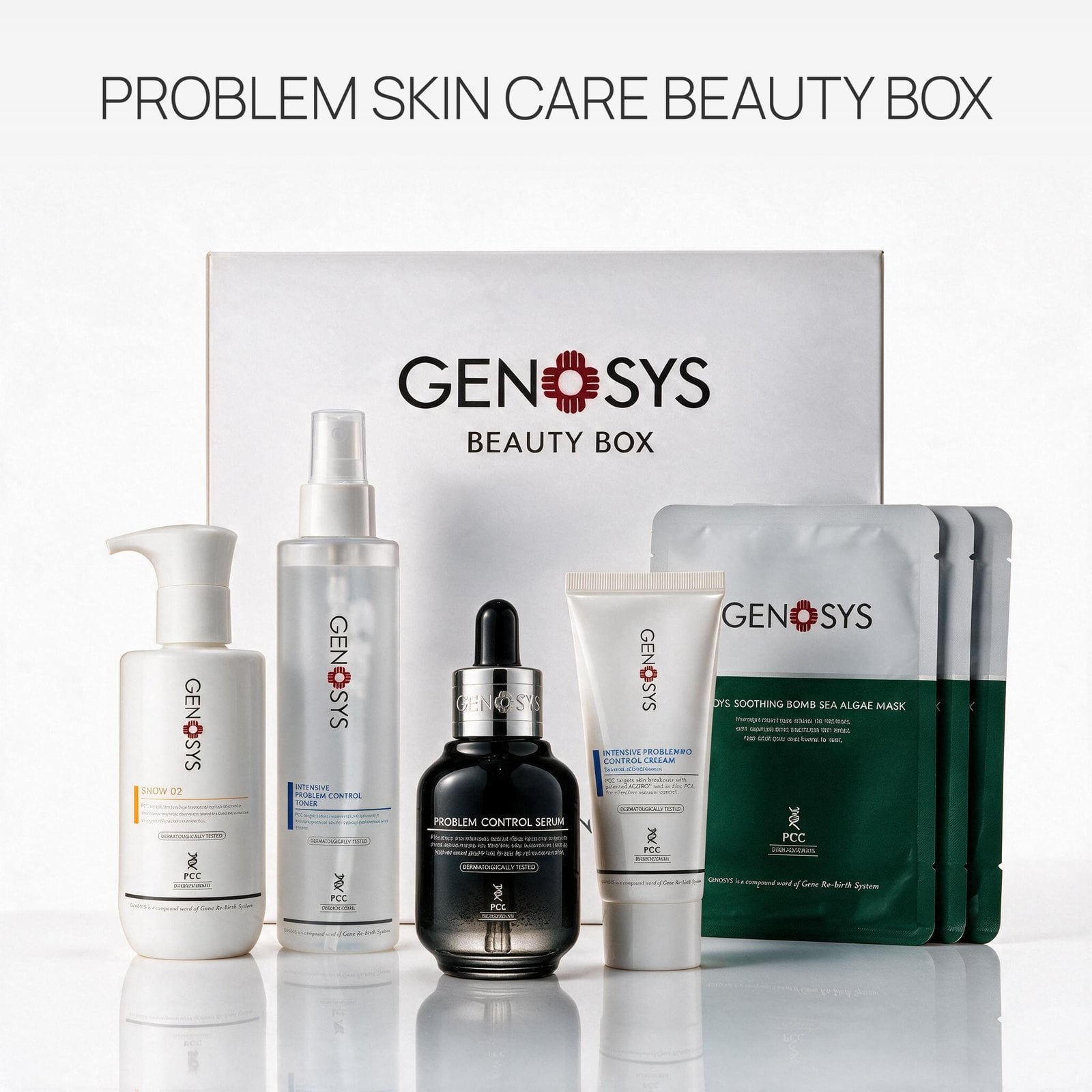 PROBLEM SKIN CARE BEAUTY BOX - GENOSYS Korean Beauty Boxes professional skincare product UAE