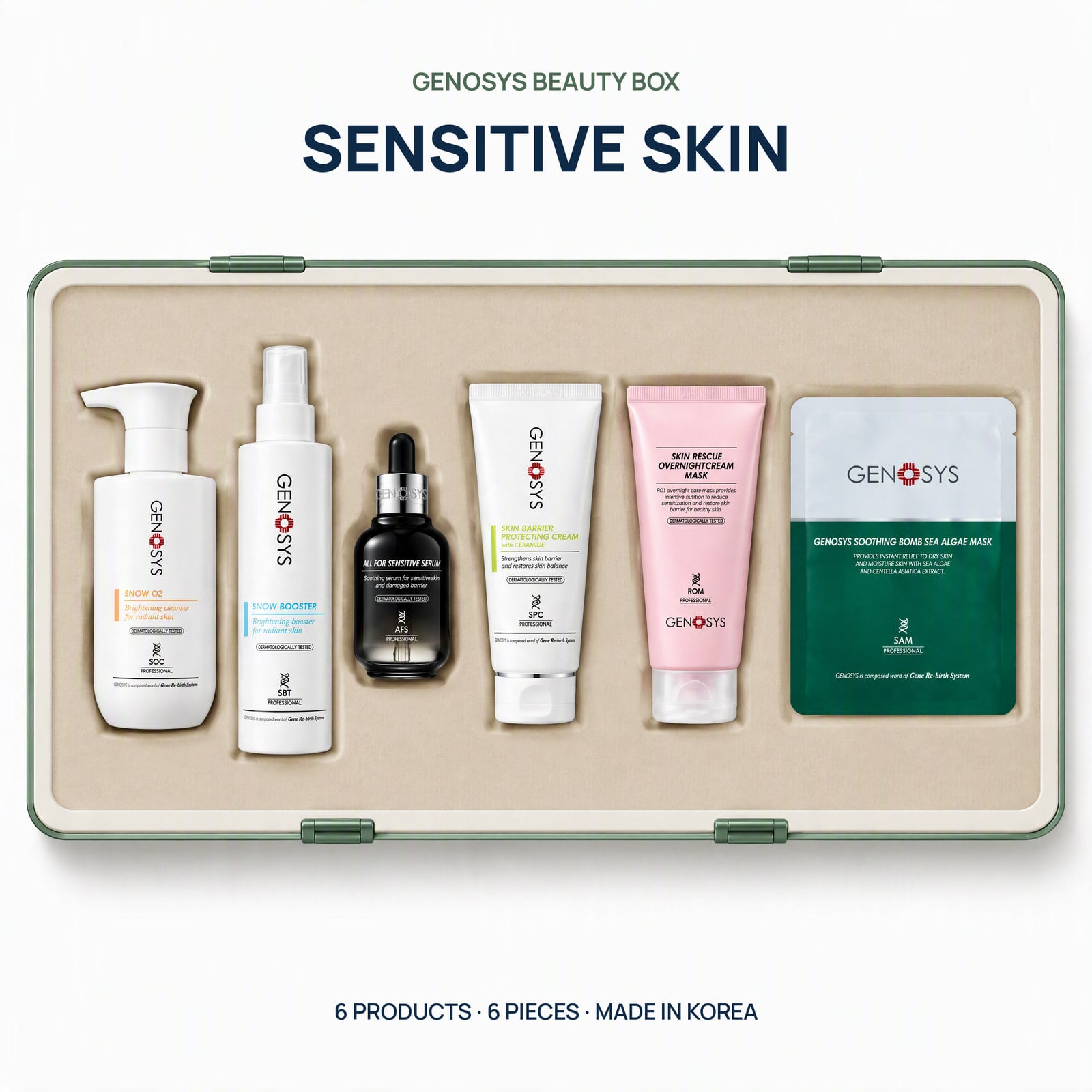 SENSITIVE SKIN BEAUTY BOX - GENOSYS Korean Beauty Boxes professional skincare product UAE
