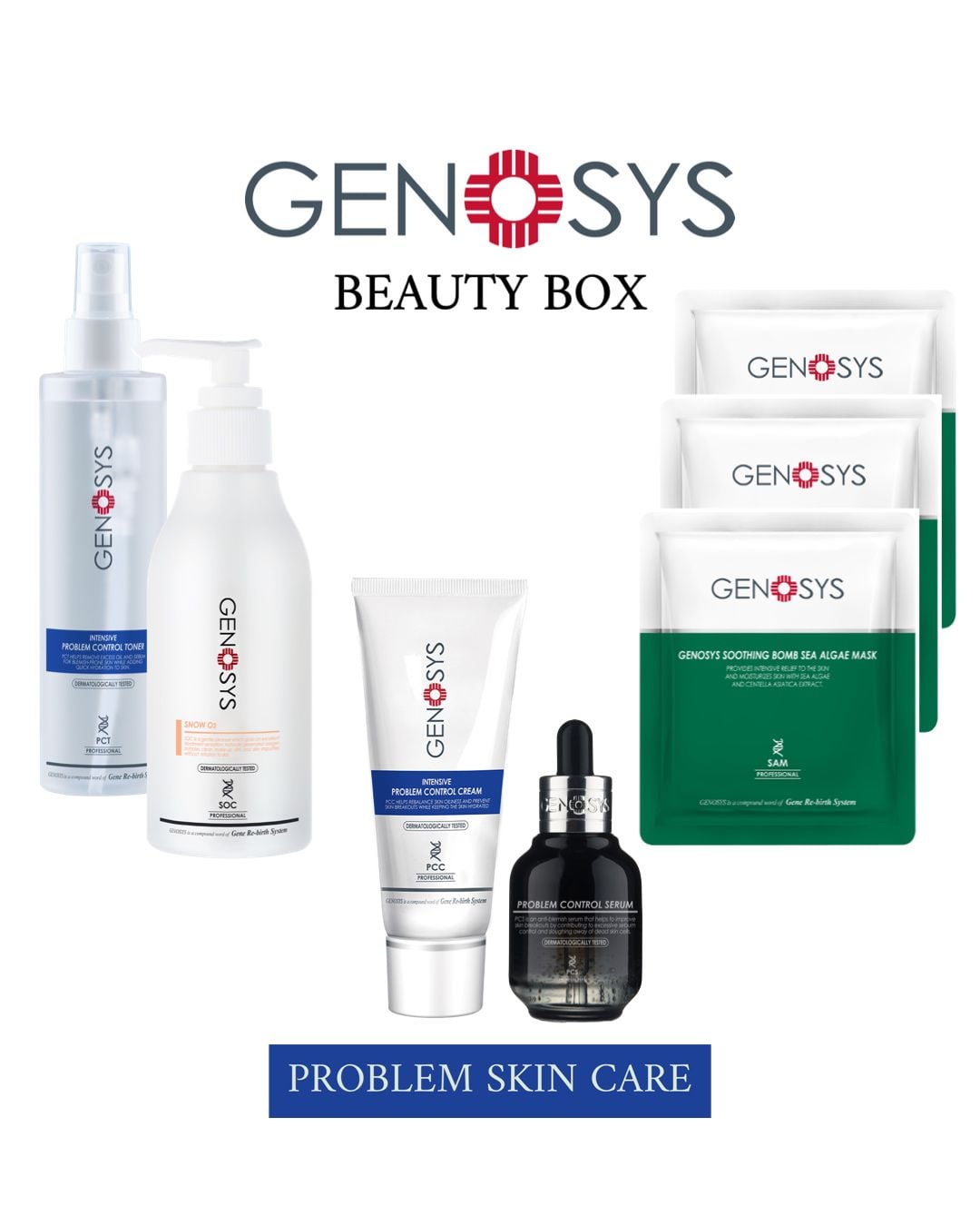 PROBLEM SKIN CARE BEAUTY BOX - GENOSYS Korean Beauty Boxes professional skincare product UAE