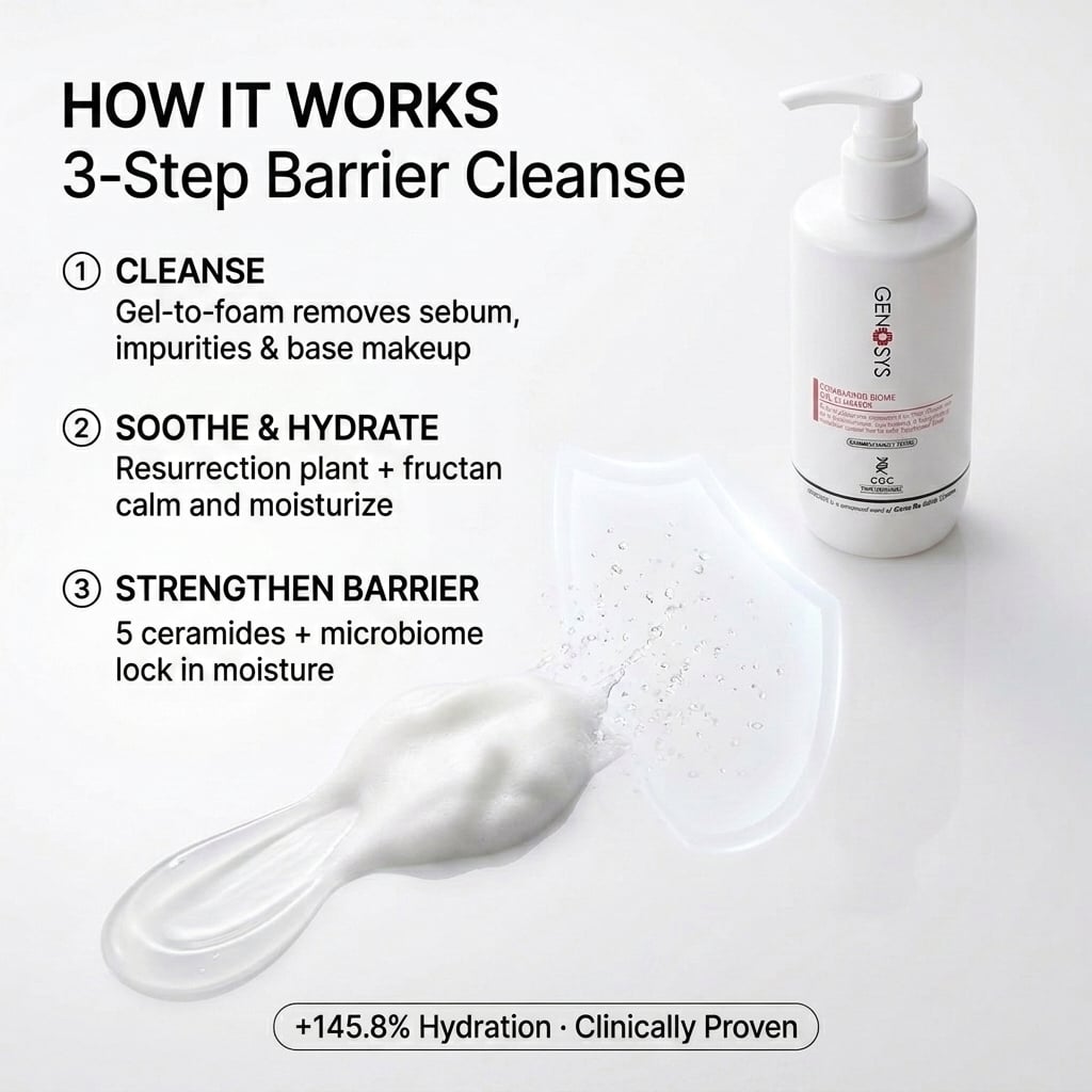 CERABARRIER BIOME GEL CLEANSER - how to use