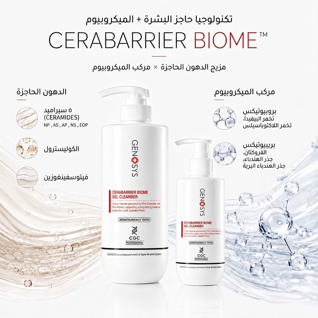 CERABARRIER BIOME - barrier lipids with five ceramides, cholesterol and phytosphingosine, beside the pro- and prebiotic microbiome complex