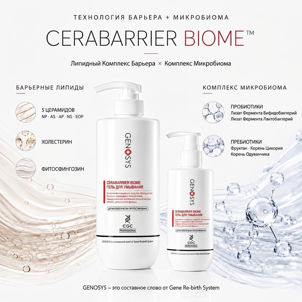 CERABARRIER BIOME - barrier lipids with five ceramides, cholesterol and phytosphingosine, beside the pro- and prebiotic microbiome complex