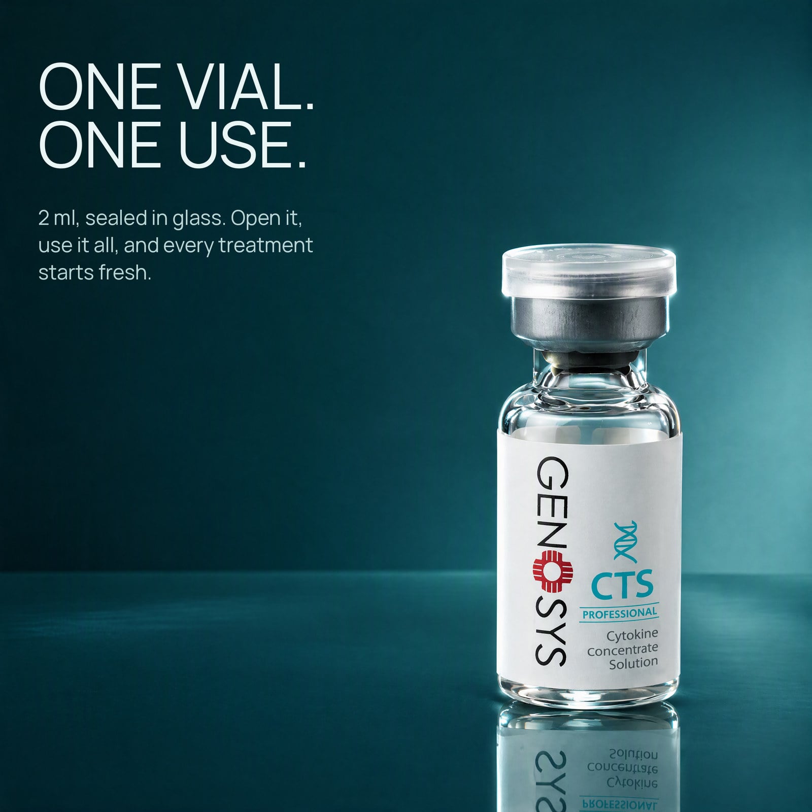 One vial, start to finish.