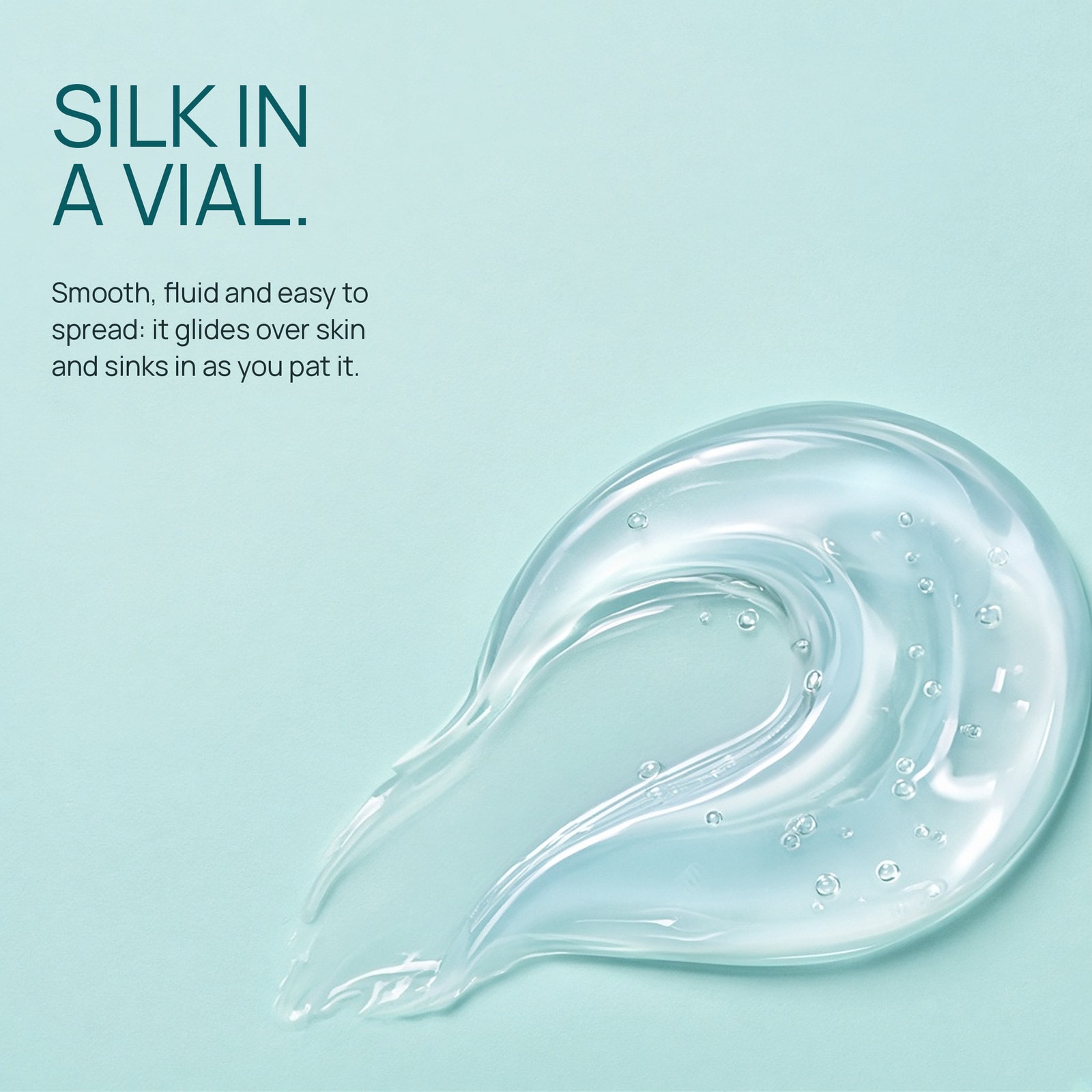 Silk in a vial: a swatch of POWER SOLUTION CTS, from the campaign