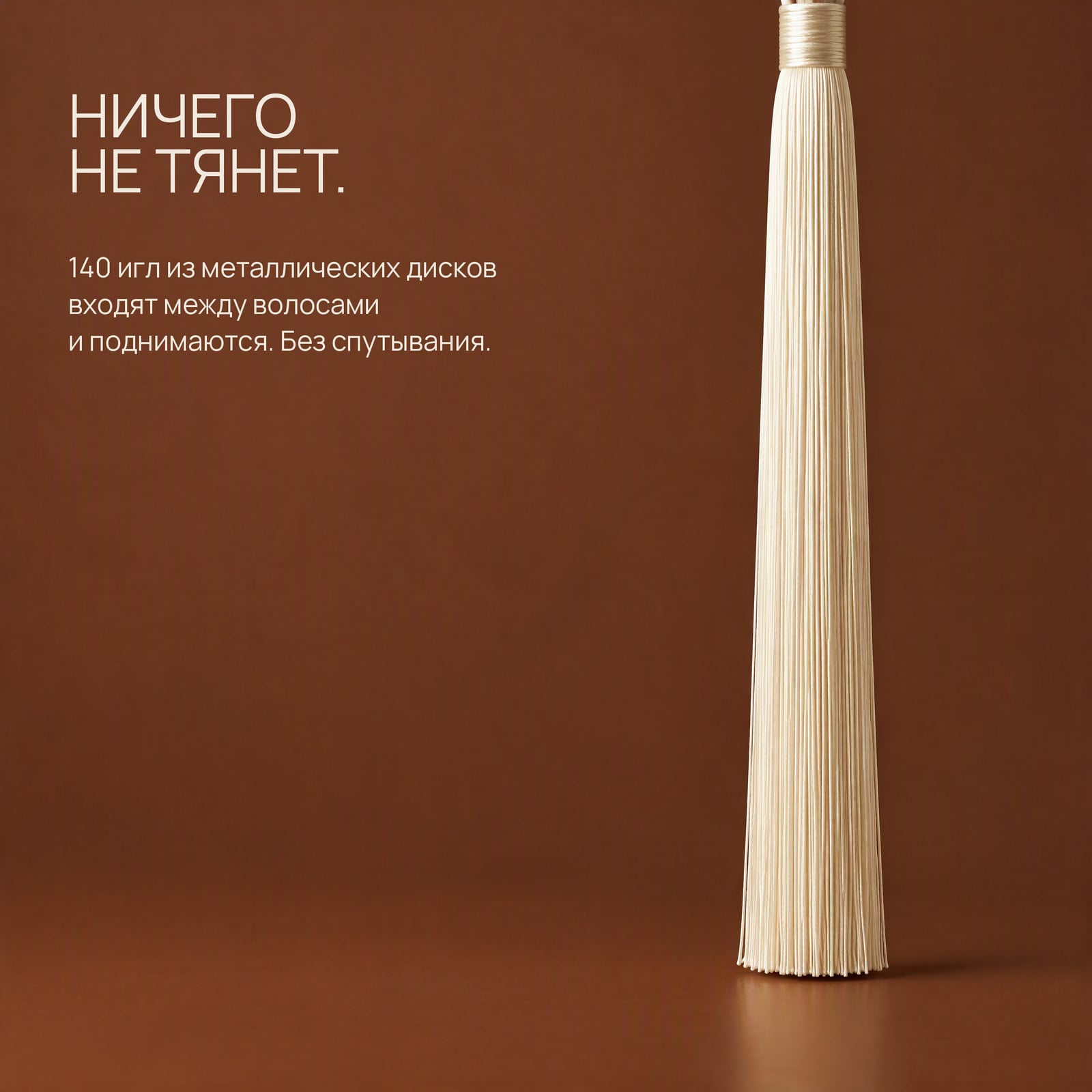 Строго вниз. Ничего не тянет.