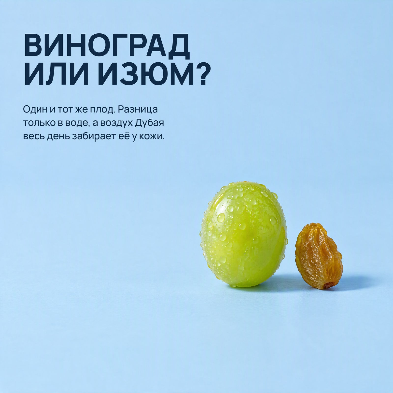 Виноград, а не изюм.