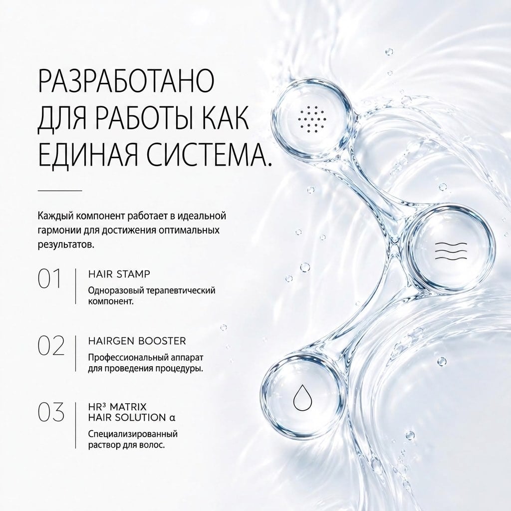 Коробка HR³ MATRIX HAIR STAMP с восемью одноразовыми штампами внутри