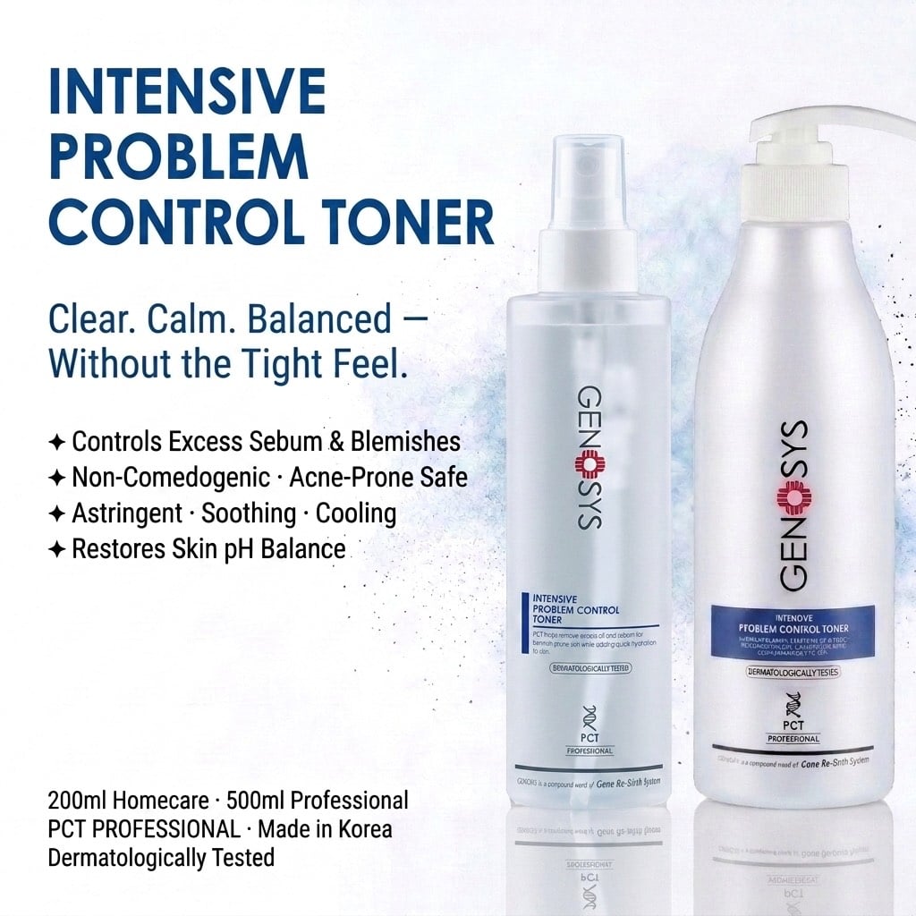 GENOSYS Intensive Problem Control Toner, 200 ml bottle and carton