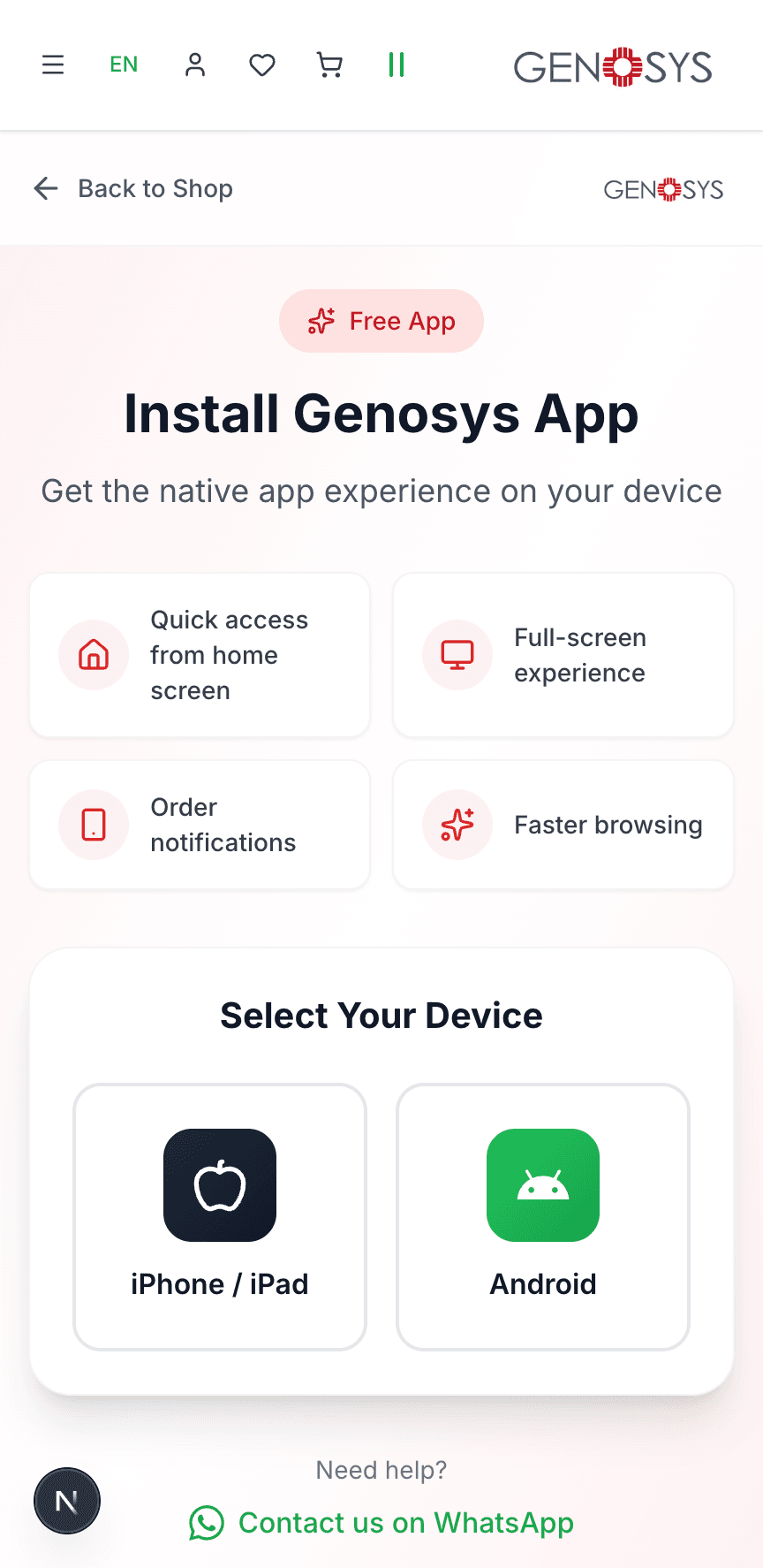 Как установить GENOSYS на телефон — простое PWA-руководство