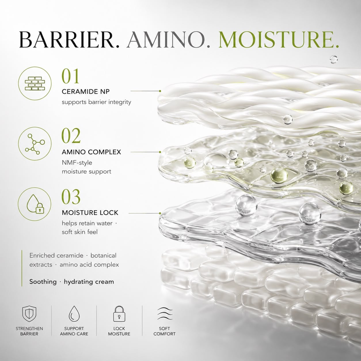 Barrier. Amino. Moisture.